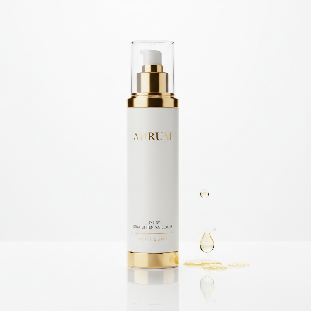 Flacon de sérum lissant professionnel pour cheveux